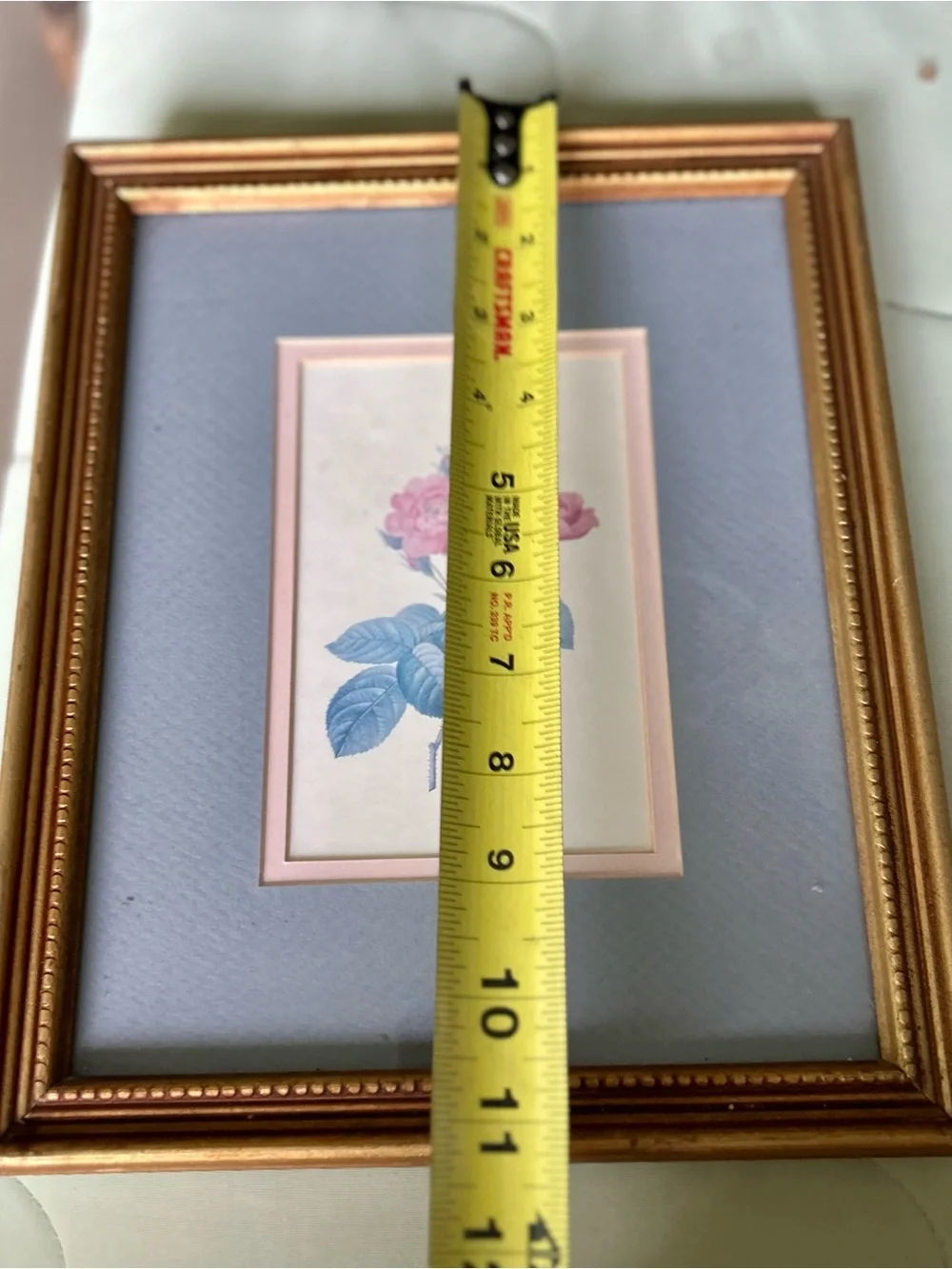Vintage Botanical Framed Rose Florals + Buds Elegant Wall Decor Art